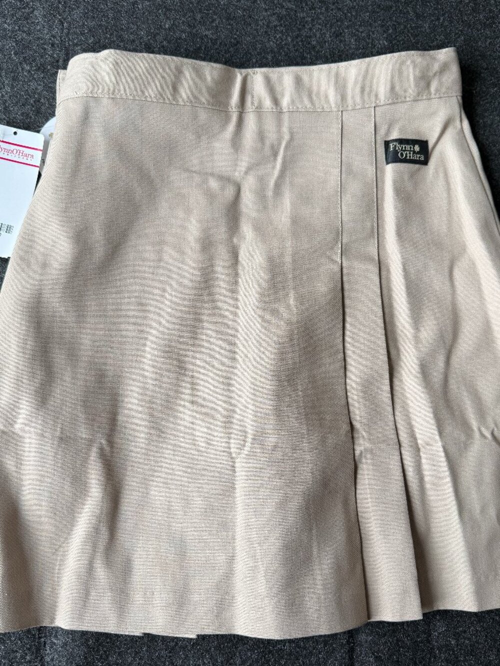 NWT Flynn O’Hara Girls Khaki Uniform Skort Size 14 Pleated